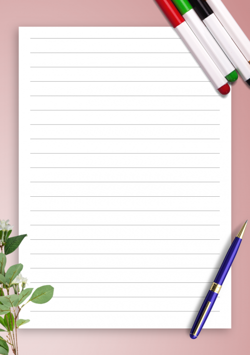 A03 - Lined Paper Template 10mm